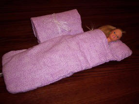Barbie doll sleeping bag - sewing pattern